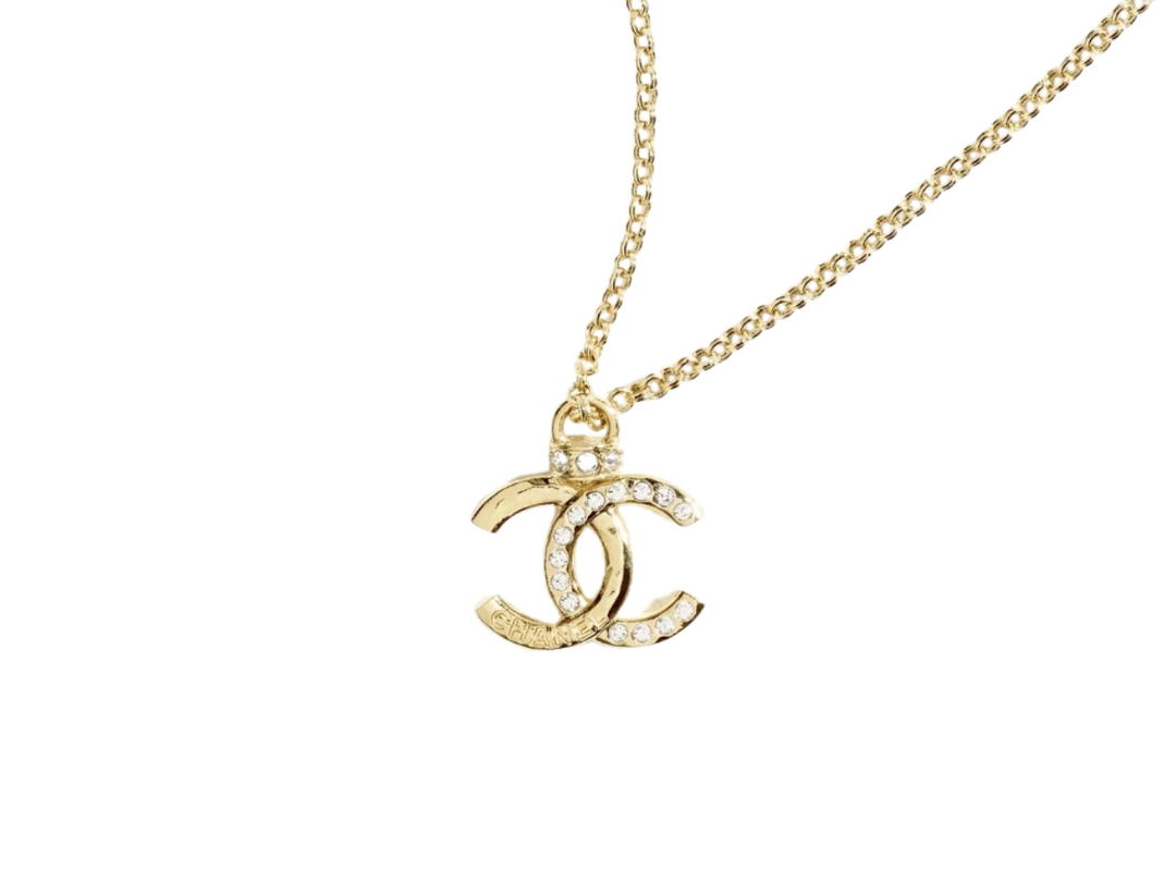 Chanel Chanel 24P Pendant Necklace In Metal-Diamentes With Gold-Crystal Hardware