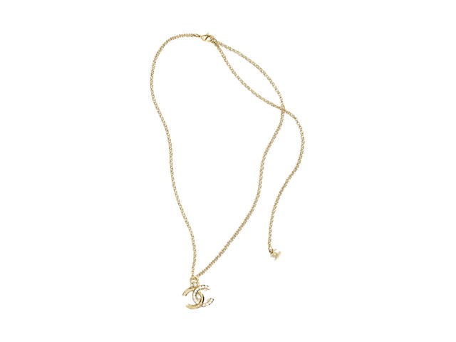 Chanel Chanel 24P Pendant Necklace In Metal-Diamentes With Gold-Crystal Hardware - view 2