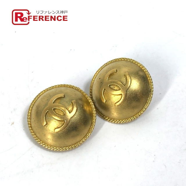 Chanel CHANEL 95P Logo CC CC Mark Round Accessories Earrings Metal Gold - view 1