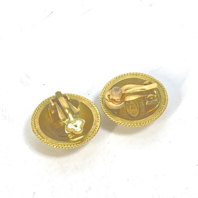 Chanel CHANEL 95P Logo CC CC Mark Round Accessories Earrings Metal Gold - view 3