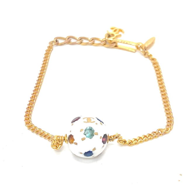 Chanel CHANEL 98P CC Mark Soccer Accessories Bracelet Metal Gold - view 2