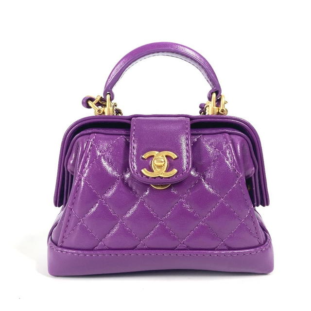 Chanel CHANEL AP4109 24A Quilted Matelasse Clutch mini Shoulder Bag Leather purple - view 2