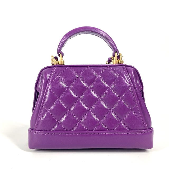 Chanel CHANEL AP4109 24A Quilted Matelasse Clutch mini Shoulder Bag Leather purple - view 3