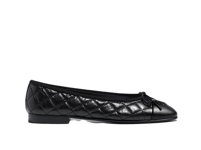 Chanel Chanel Ballet Flats In Aged Calfskin Black - view 1