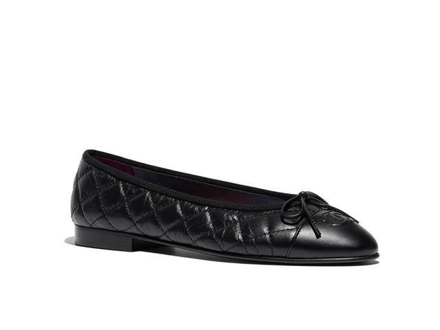 Chanel Chanel Ballet Flats In Aged Calfskin Black - view 2
