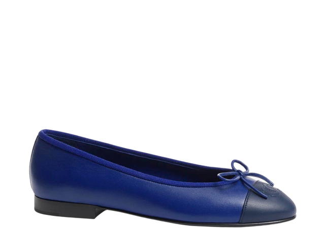 Chanel Chanel Ballet Flats In Lambskin Blue-Navy Blue - view 1