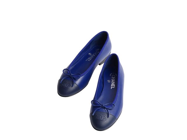 Chanel Chanel Ballet Flats In Lambskin Blue-Navy Blue - view 3