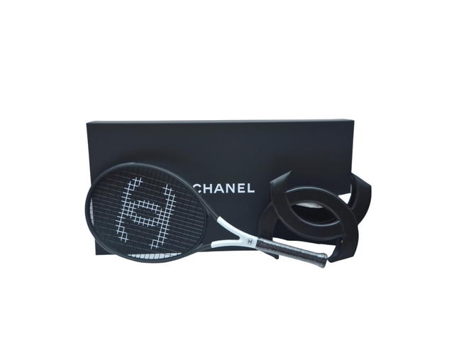 Chanel Chanel Black Tennis Racket With Leather X Chain CC Cover - view 1