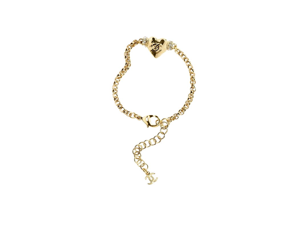 Chanel Chanel Bracelet In Metal & Diamantés Gold And Crystal