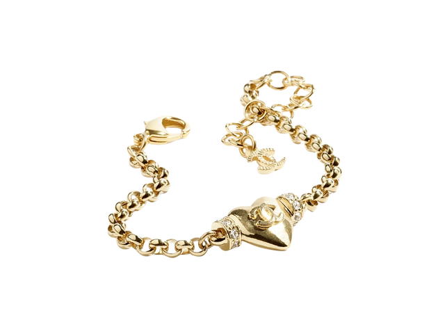 Chanel Chanel Bracelet In Metal & Diamantés Gold And Crystal - view 2