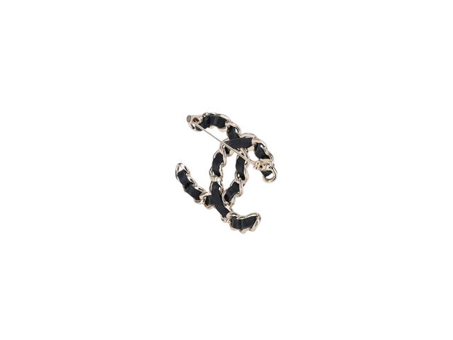 Chanel Chanel Brooch In Lambskin With Gold Metal Black - view 2