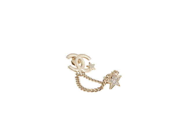 Chanel Chanel Brooch In Metal & Diamantes Gold and Crystal - view 2