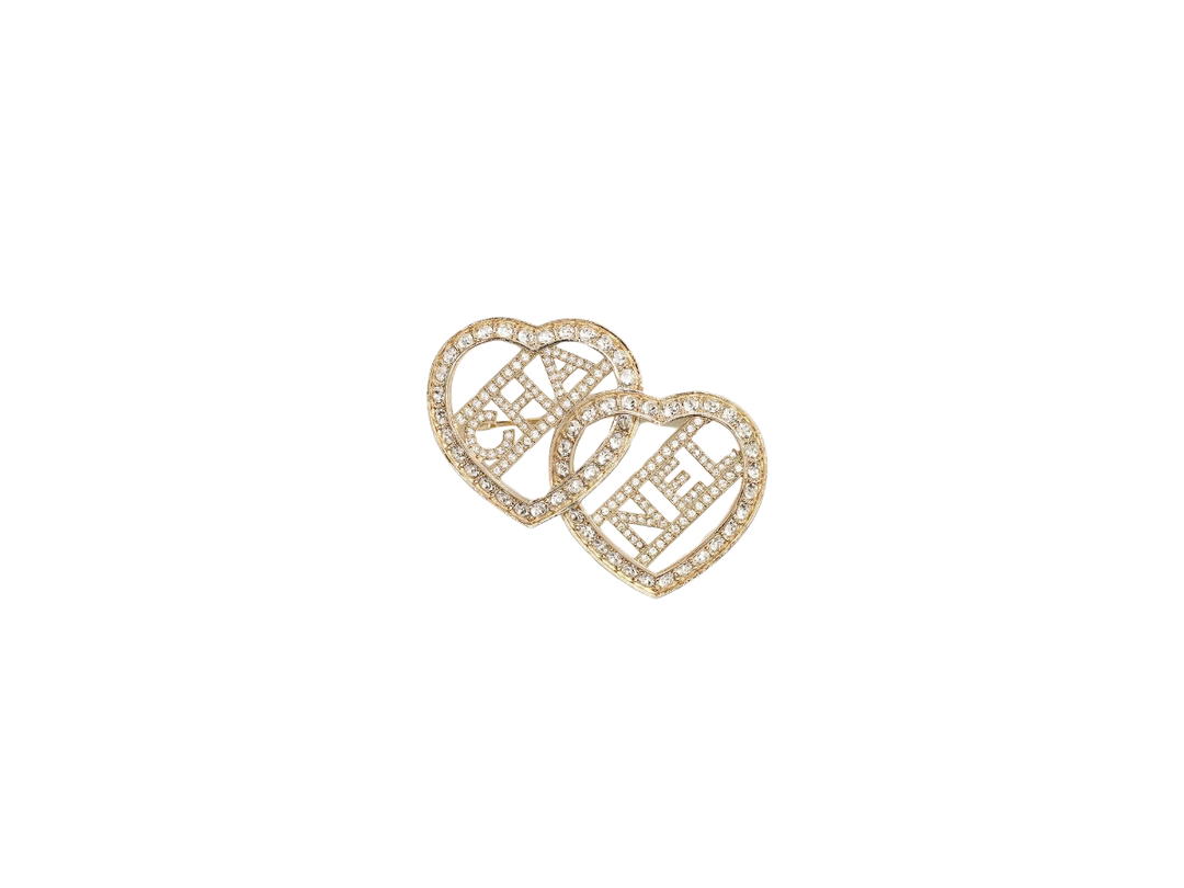 Chanel Chanel Brooch In Metal Gold-Crystal