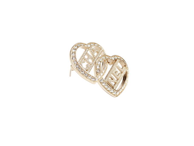 Chanel Chanel Brooch In Metal Gold-Crystal - view 2