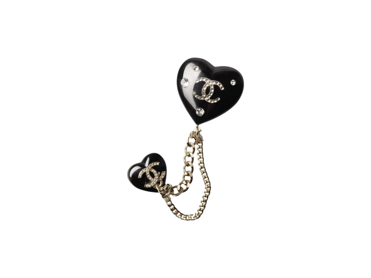 Chanel Chanel Brooch In Resin Strass & Gold Black Crystal