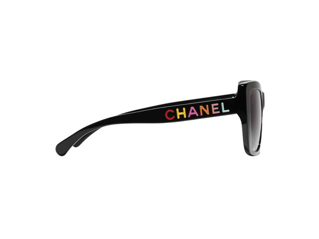 Chanel Chanel Butterfly Sunglasses In Black Acetate With Grey Polarized Gradient Lenses - view 2