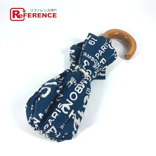 Buy CHANEL By The Sea Line Parapluie Umbrella Folding umbrella with one-touch pouch umbrella cotton Navy at Sasom – Authentic and Ready to Ship