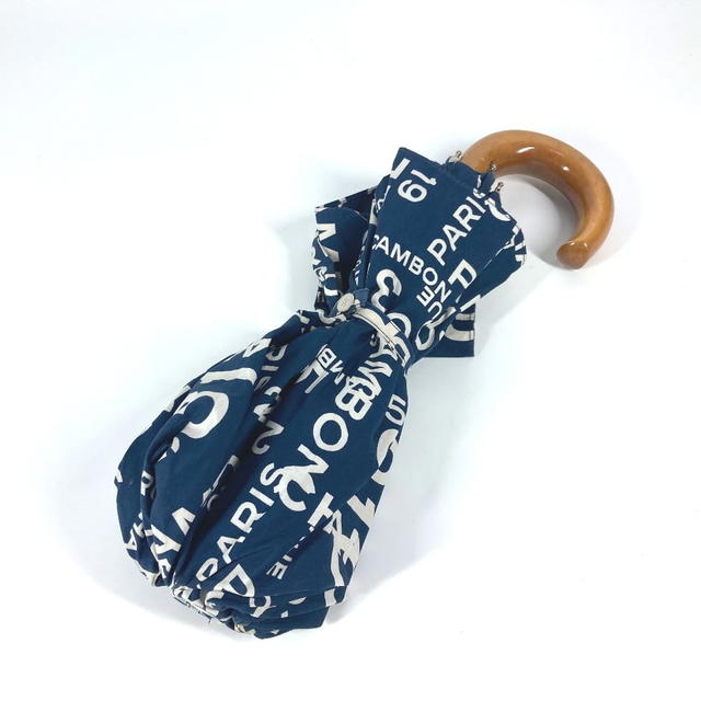 Chanel CHANEL By The Sea Line Parapluie Umbrella Folding umbrella with one-touch pouch umbrella cotton Navy - view 2