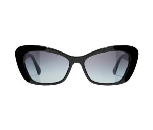 Buy Chanel Cat Eye Sunglasses In Black-Gold Acetate Frame-Glass Pearls With Gray Gradient Lenses at Sasom – Authentic and Ready to Ship