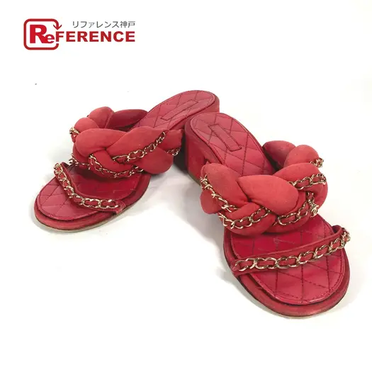 Buy CHANEL CC CC Mark Chain Matelasse Quilted Shoes shoes heel Sandals at Sasom – Authentic and Ready to Ship