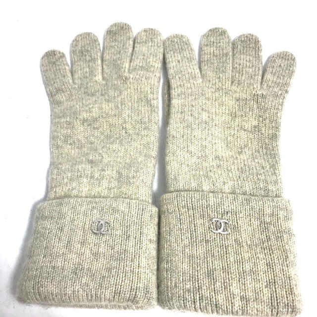 Chanel CHANEL CC CC Mark Glove gloves Cashmere BeigeBased - view 2
