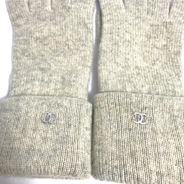 Chanel CHANEL CC CC Mark Glove gloves Cashmere BeigeBased - view 3