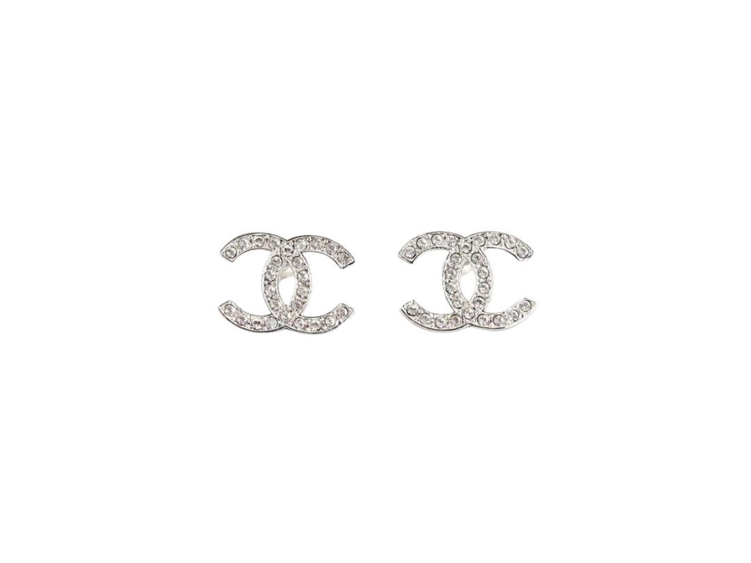 Chanel Chanel CC Earrings In Metal With Diamantes And Silver Crystal