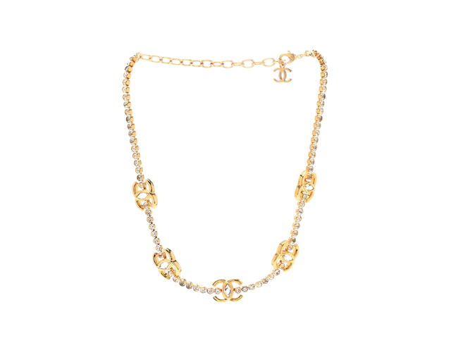 Chanel Chanel CC Marquise Choker In Gold Metal With Crystal - view 1