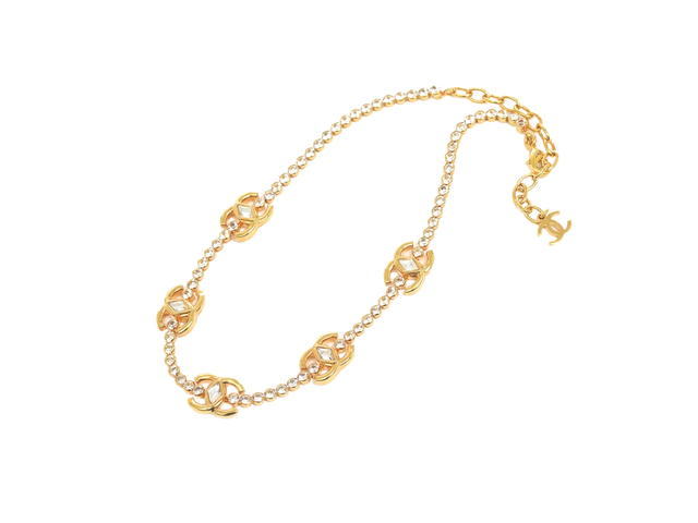 Chanel Chanel CC Marquise Choker In Gold Metal With Crystal - view 2