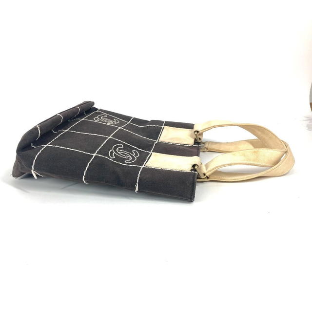 Chanel CHANEL Chocolate bar CC CC Mark Bag Tote Bag Hand Bag Canvas Black/White - view 4