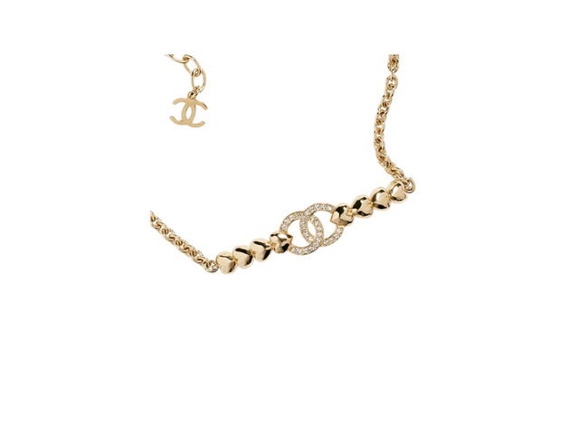 Chanel Chanel Choker In Metal And Diamantés Gold With Crystal - view 3