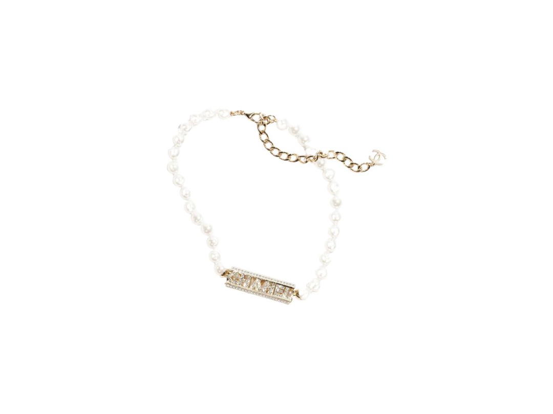 Chanel Chanel Choker In Metal-Glass-Pearls And Diamantés With Gold-Pearly White And Crystal
