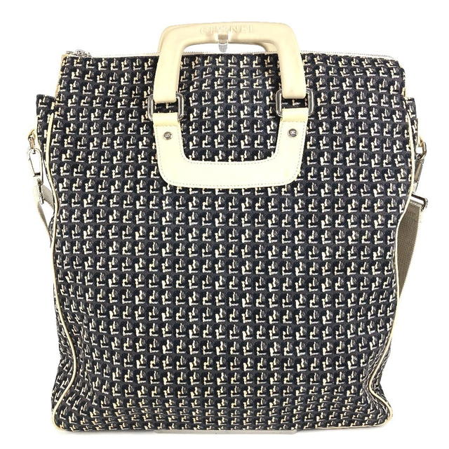 Chanel CHANEL Clover logo 2-way bag Handbag Vertical Tote Crossbody Shoulder Bag - view 3