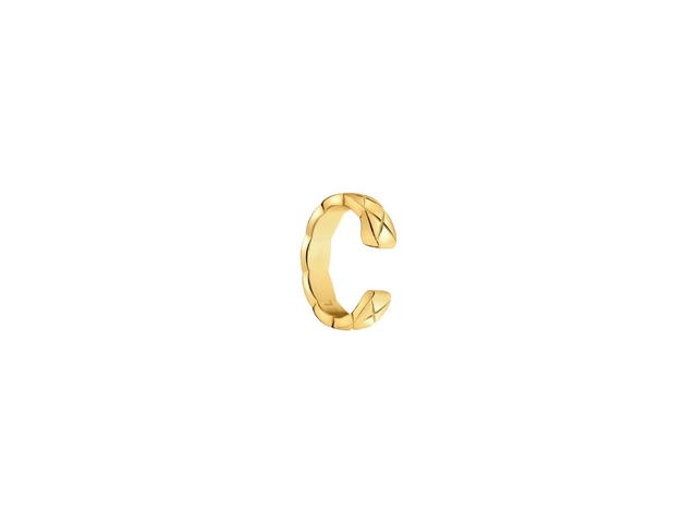 Chanel Chanel Coco Crush Single Earring In 18K Yellow Gold With Quilted Motif And Diamonds - view 2