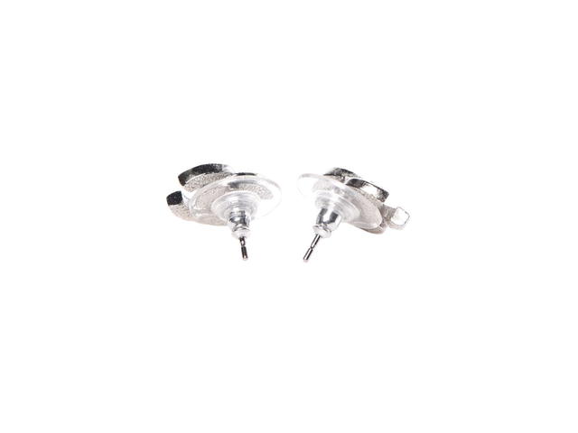 Chanel Chanel Crystal Timeless CC Earrings Silver - view 2
