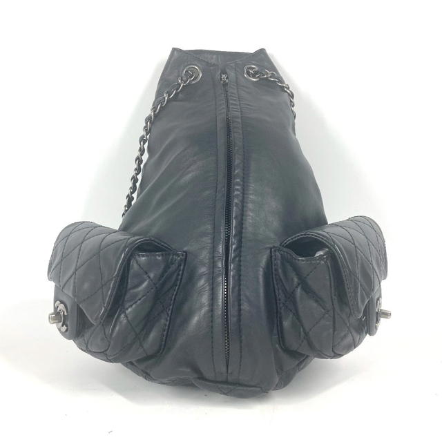 Chanel CHANEL Double Pocket Quilted Bag Zipper Chain Backpack - view 2