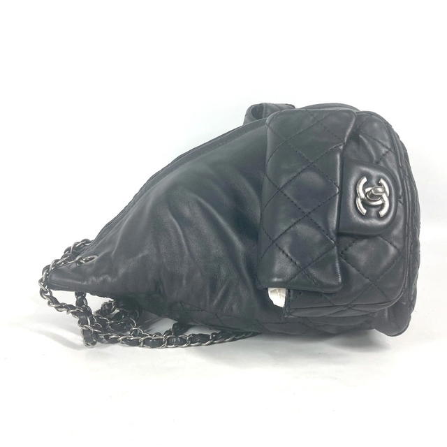 Chanel CHANEL Double Pocket Quilted Bag Zipper Chain Backpack - view 4