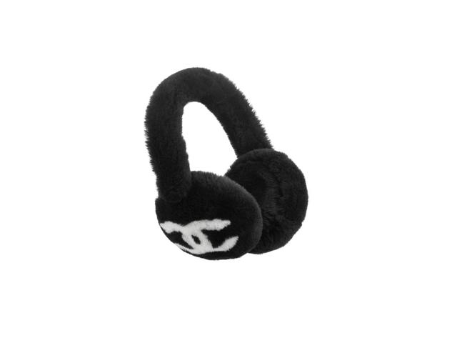 Chanel Chanel Earmuffs In Shearling Lambskin Black And White - view 2