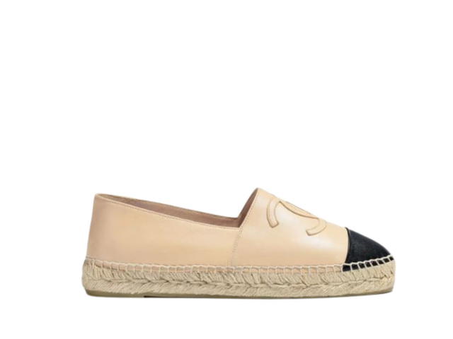 Chanel Chanel Espadrilles In Lambskin Beige-Black (W) - view 1