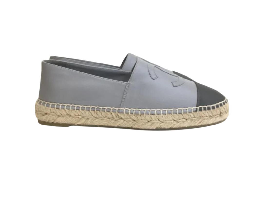 Chanel Chanel Espadrilles In Lambskin Grey-Black (W)
