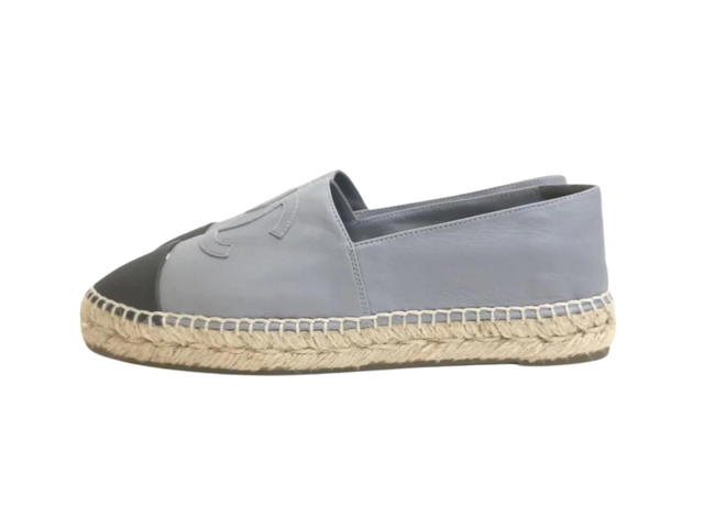 Chanel Chanel Espadrilles In Lambskin Grey-Black (W) - view 2