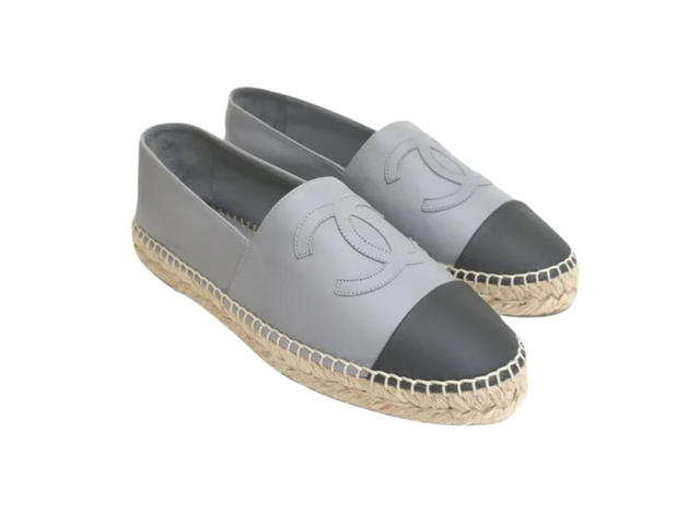 Chanel Chanel Espadrilles In Lambskin Grey-Black (W) - view 3