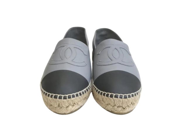 Chanel Chanel Espadrilles In Lambskin Grey-Black (W) - view 4