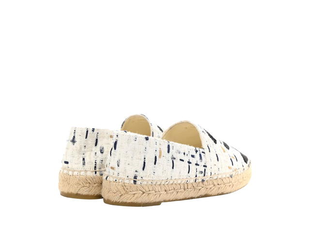 Bally Chanel Espadrilles In Tweed And Grosgrain White Black - view 3