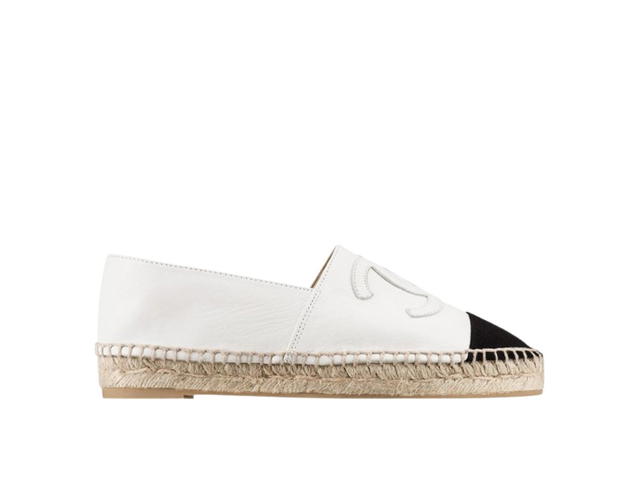 Chanel Chanel Espadrilles Lambskin White Black - view 1