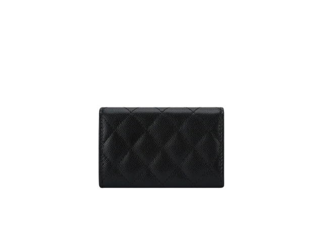 Chanel Chanel Flap Card Holder In Grained Shiny Calfskin With Gold-tone Hardware Black - view 2