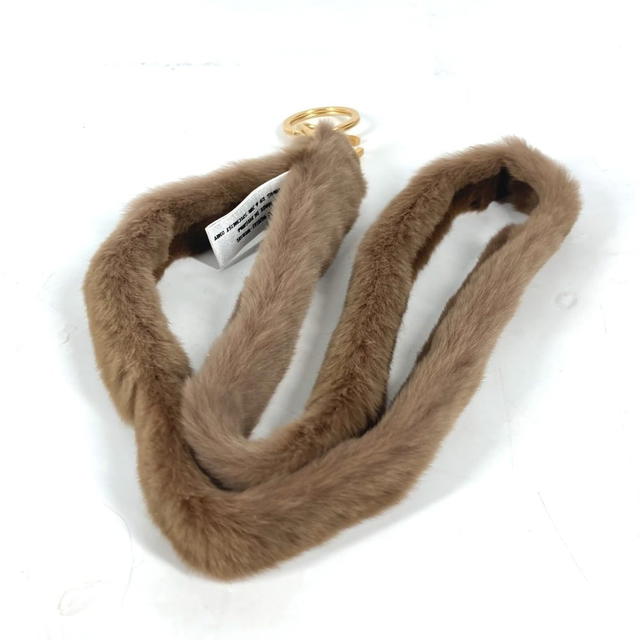 Chanel CHANEL fur CC CC Mark Fur Neck Strap  strap fur Brown/Gold - view 4