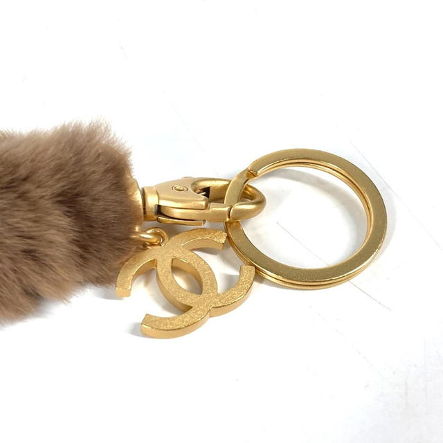 Chanel CHANEL fur CC CC Mark Fur Neck Strap  strap fur Brown/Gold - view 5