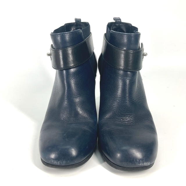 Chanel CHANEL G29293 short boots shoes heels CC CC Mark turn lock boots Leather Navy - view 3
