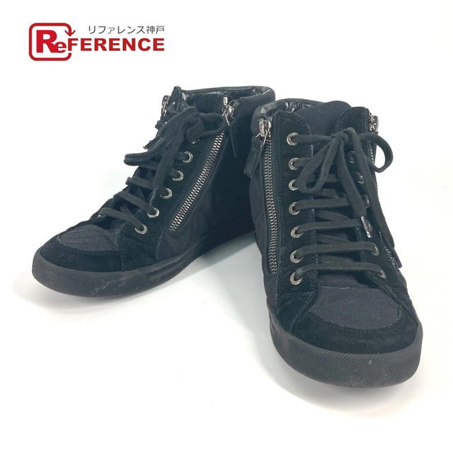 Chanel CHANEL G30617 shoes zipper CC CC Mark Quilted High-Cut sneakers - view 1